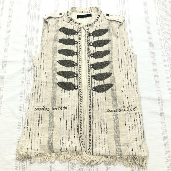 Zara Jackets & Blazers - Zara vest size L cream